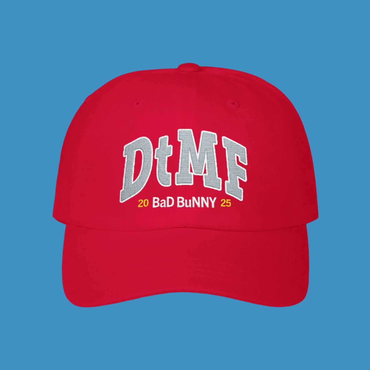 DTMF Merch - Embroidered Red Cap
