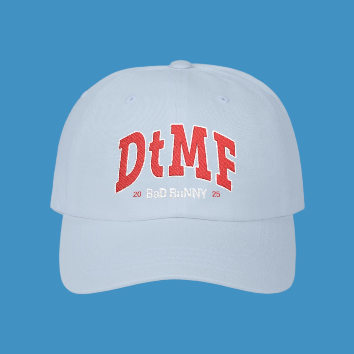 DTMF Merch - Embroidered Blue Cap
