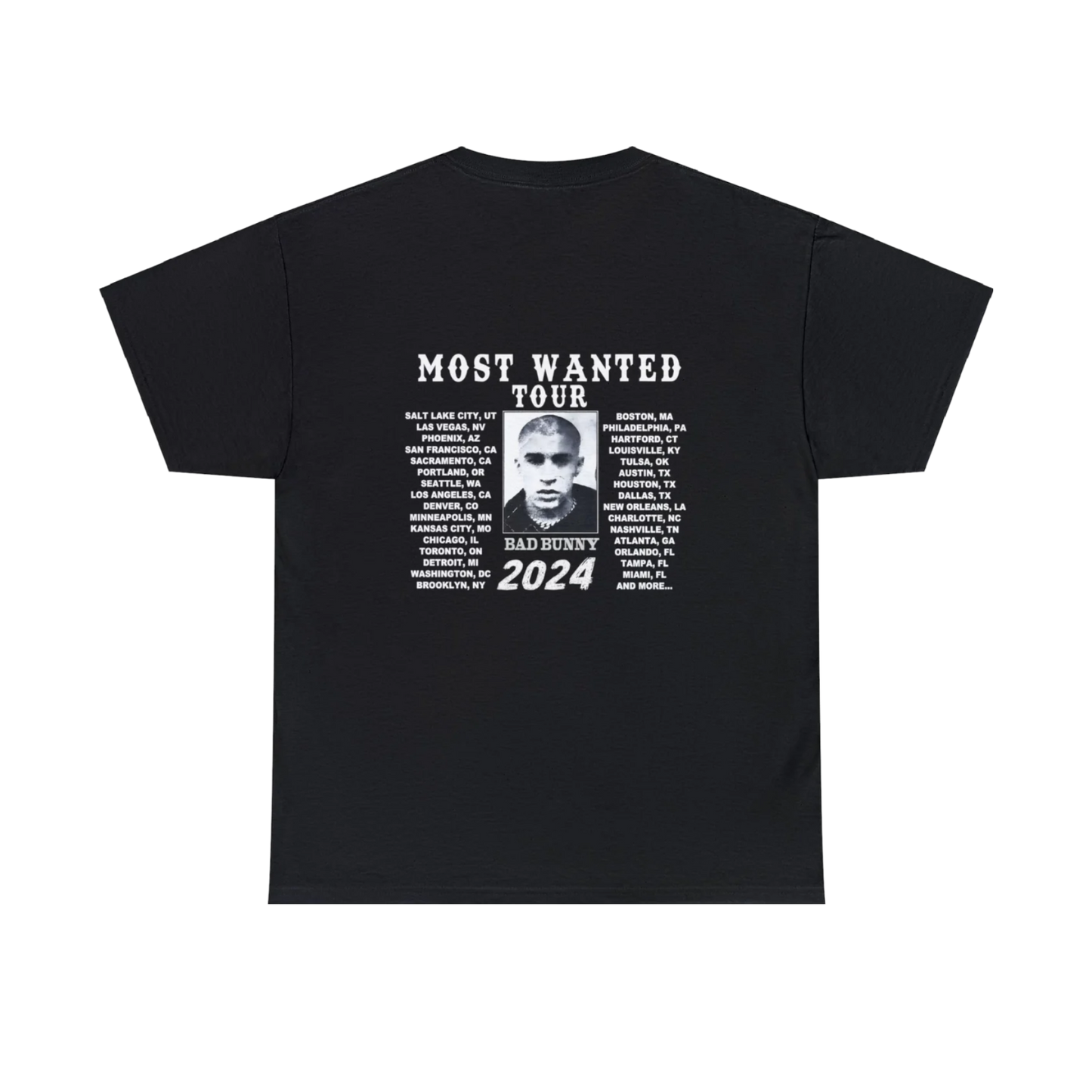 MOST WANTED TOUR - BURNING TELEPHONE BLACK COTTON TEE
