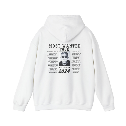 MOST WANTED TOUR - SIGNATURE MUGSHOT TOUR DATES HOODIE WHITE