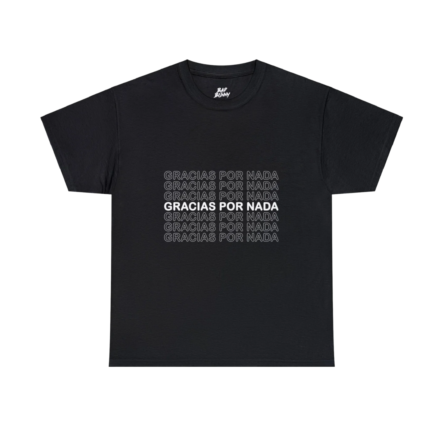 MOST WANTED TOUR - GRACIAS POR NADA TOUR DATES BLACK COTTON TEE