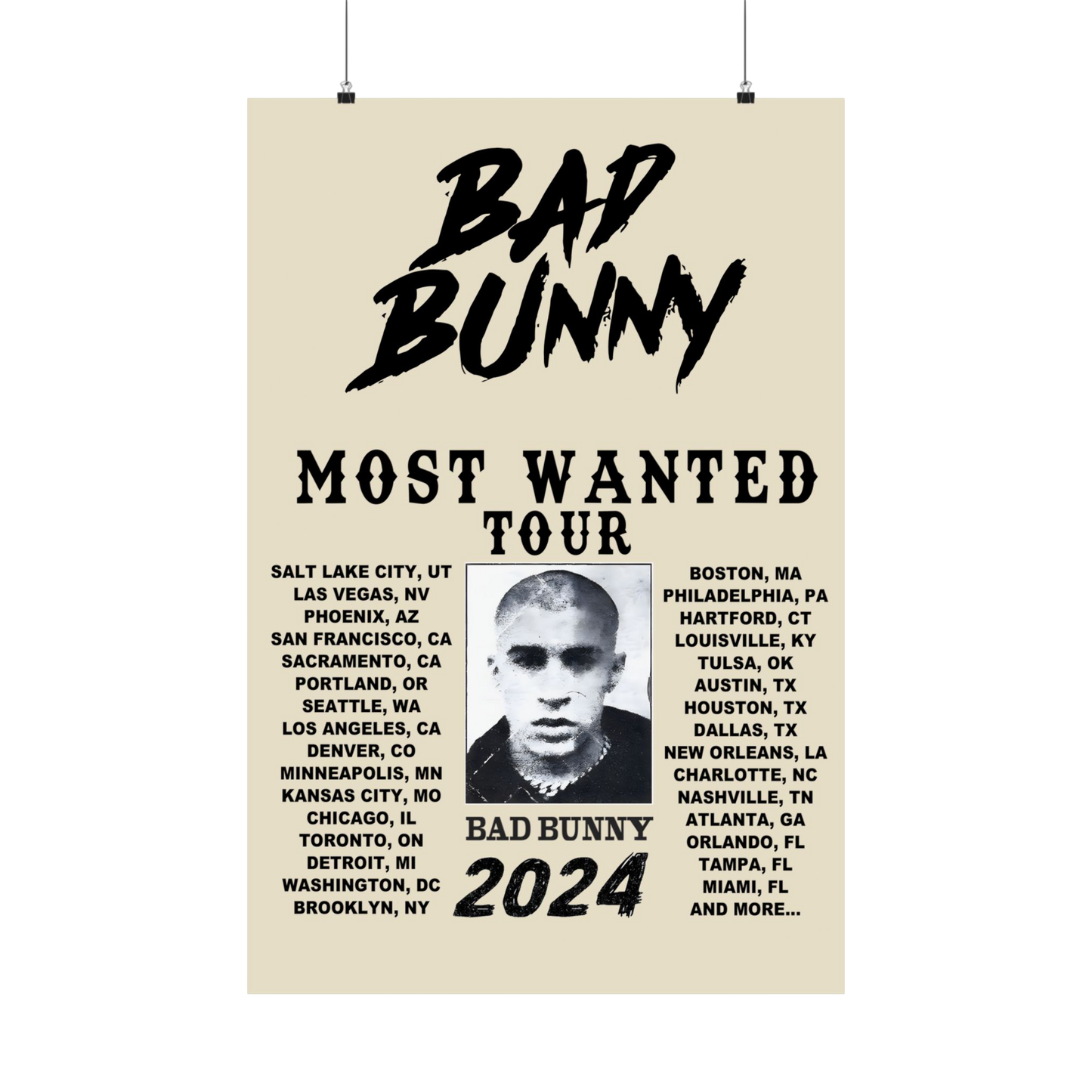 MOST WANTED TOUR MERCH - TOUR POSTER