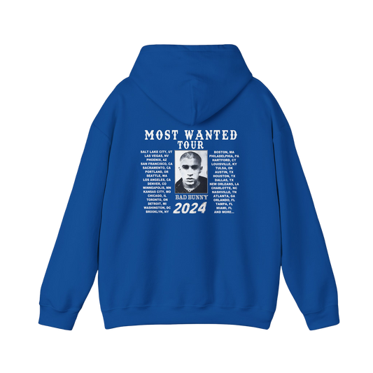 MOST WANTED TOUR - SIGNATURE MUGSHOT TOUR DATES HOODIE BLUE